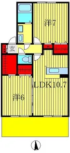 ハニービレッジ【1階】の間取り