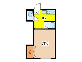 竹屋コ-ポ【2階】の間取り