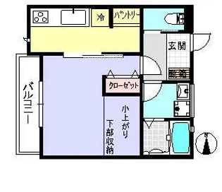 クランツ市川【1階】の間取り
