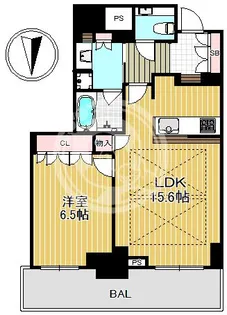 グランドメゾン新梅田タワー THE CLUB RESIDENCE【6階】の間取り