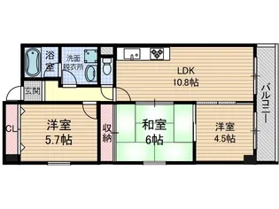 ルミエール南摂津【1階】の間取り