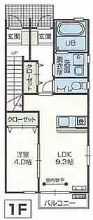 ファーストタウン上堂A【1階】の間取り
