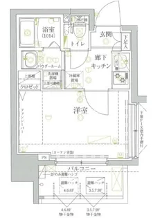 クレイシア芝浦【9階】の間取り