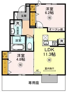 サニーコート加佐弐番館【1階】の間取り