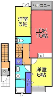 カーサ・デルソーレIII【2階】の間取り