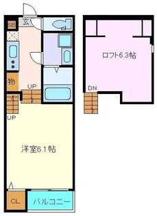 グロース東照宮【2階】の間取り
