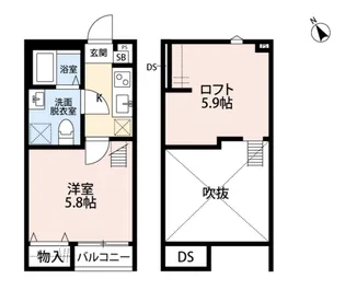 KAHALE東大宮【2階】の間取り