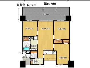 プレミアムコート宜野湾西【12階】の間取り