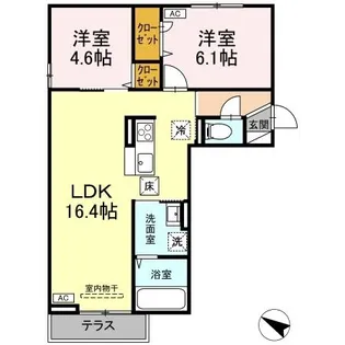 Grace Sante【1階】の間取り