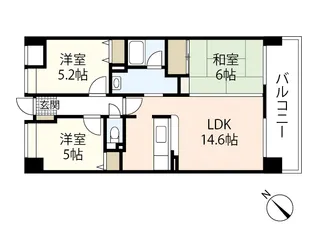 第2ライブ・コーポ辰広【2階】の間取り