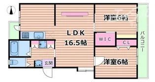 千里山田A団地A8棟【5階】の間取り