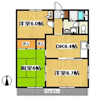 ディアス大泉【1階】の間取り