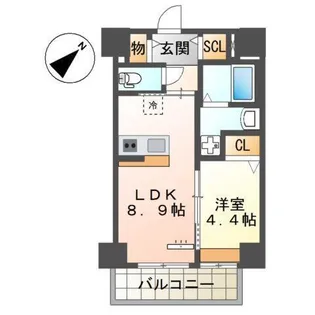 セラヴィ箱崎【8階】の間取り