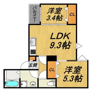 LE COCON 蟹江【1階】の間取り