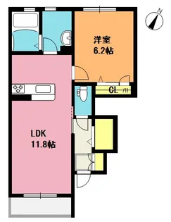 ビューフォーズ【1階】の間取り