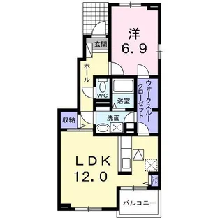 コンフィチュールII【1階】の間取り