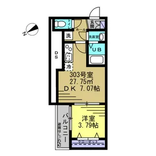 メラース【3階】の間取り