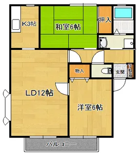 サンビレッジ国見ヶ丘C棟【1階】の間取り