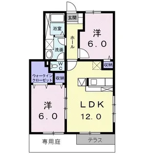 ベル・アルモニーA【1階】の間取り