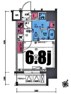 リヴシティ横濱生麦【3階】の間取り