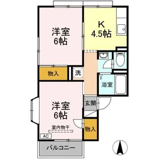 エンゼルハイム B【2階】の間取り