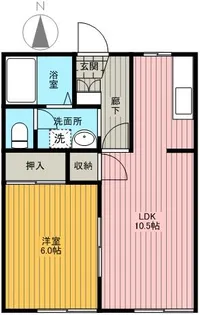イコウコーポB【1階】の間取り