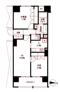アールスタイルズ武蔵小杉EAST【4階】の間取り