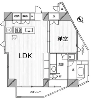 コートモデリア広尾【6階】の間取り
