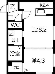Relate菊水【2階】の間取り