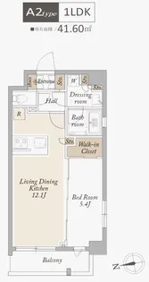 アジールコート武蔵新田【6階】の間取り