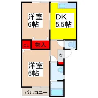 メゾンドケイIII【2階】の間取り