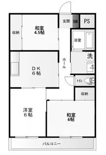 イーストヤマナシ【5階】の間取り