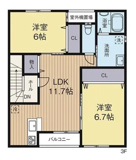 HALE OHANA A棟【3階】の間取り