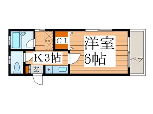 ノ-ブル新町【2階】の間取り