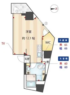 サクラスプリング高輪【7階】の間取り