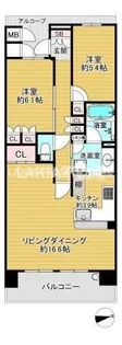 阿波座ライズタワーズマーク20【9階】の間取り