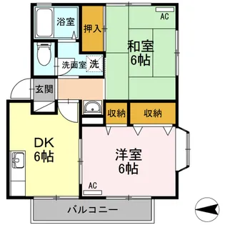 アンフィニマルエイ【1階】の間取り
