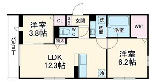 ノーブルパレス東大宮【2階】の間取り