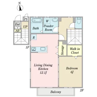 クロワール宮前【2階】の間取り