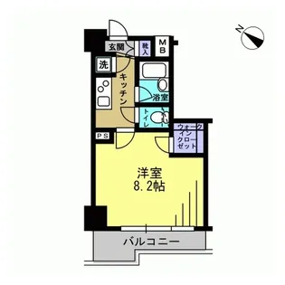 エスティメゾン川崎II【9階】の間取り