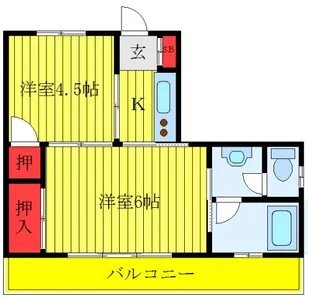 あずまマンション【2階】の間取り