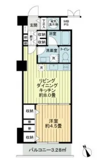 ライオンズマンション白金第3【1階】の間取り