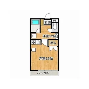 サンハイツ飯野【2階】の間取り
