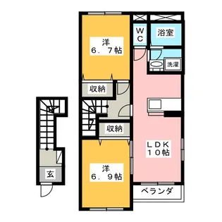 スターテラス B【2階】の間取り