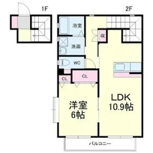 プリントスII【2階】の間取り