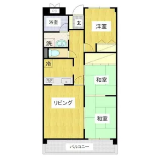 サザンヒルズ仲田【2階】の間取り