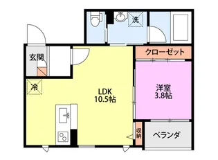 ミルズグランディール愛宕【2階】の間取り