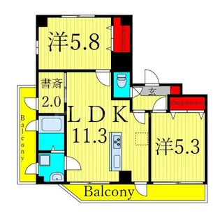 WEST7【5階】の間取り