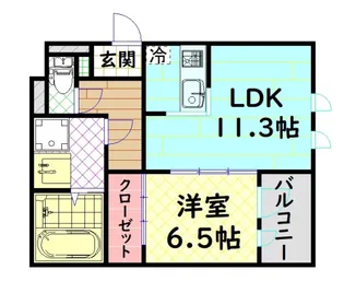 キャスロック北花田【3階】の間取り