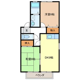 グリーンハイツ・ジニア A棟【2階】の間取り